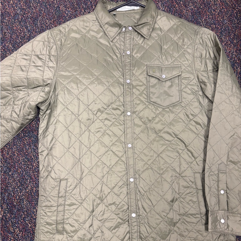 Criquet Men's Lightweight Quilted Jacket in Light Olive XL